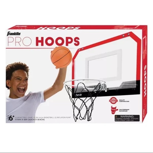 Red and White Outdoor Basketball Hoop Set - Picture 1 of 6